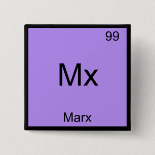 Badge Carré 5 Cm Mx - Marx Funny Élément Symbole de chimie T-Shir