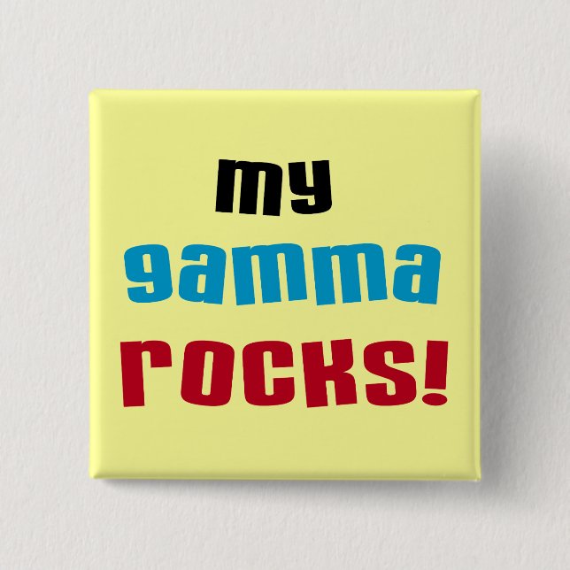 Badge Carré 5 Cm My Gamma Rocks T-shirts et cadeaux (Devant)