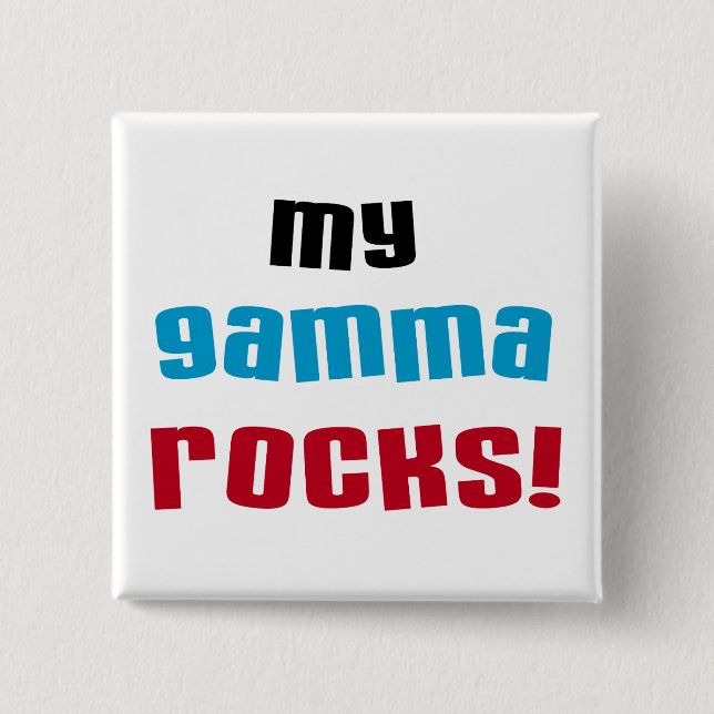 Badge Carré 5 Cm My Gamma Rocks T-shirts et cadeaux (Devant)