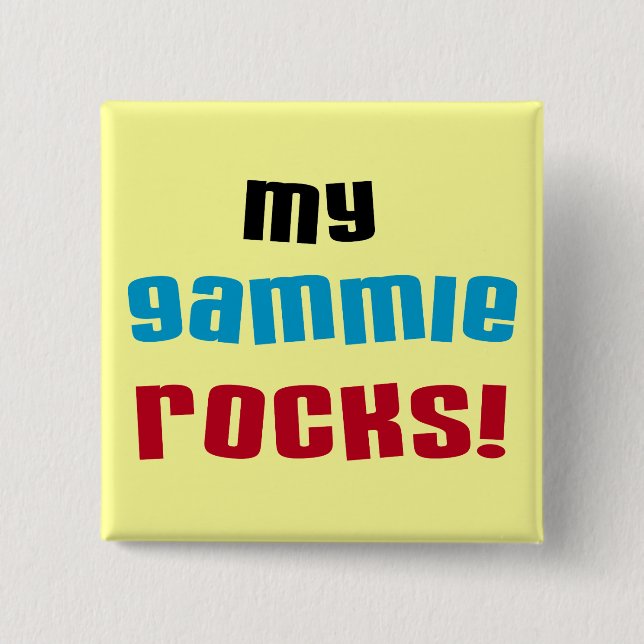 Badge Carré 5 Cm My Gammie Rocks T-shirts et cadeaux (Devant)