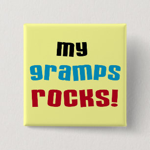 Badge Carré 5 Cm My Gramps Rocks T-shirts et cadeaux