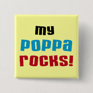 Badge Carré 5 Cm My Poppa Rocks Tshirts et cadeaux