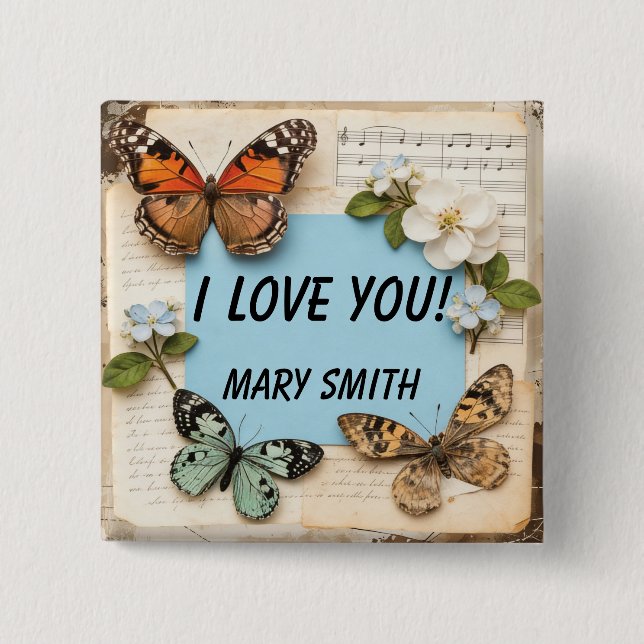 Badge Carré 5 Cm My Scrapbook  (Devant)