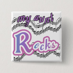 Badge Carré 5 Cm My Tunt Rocks Tshirts et cadeaux