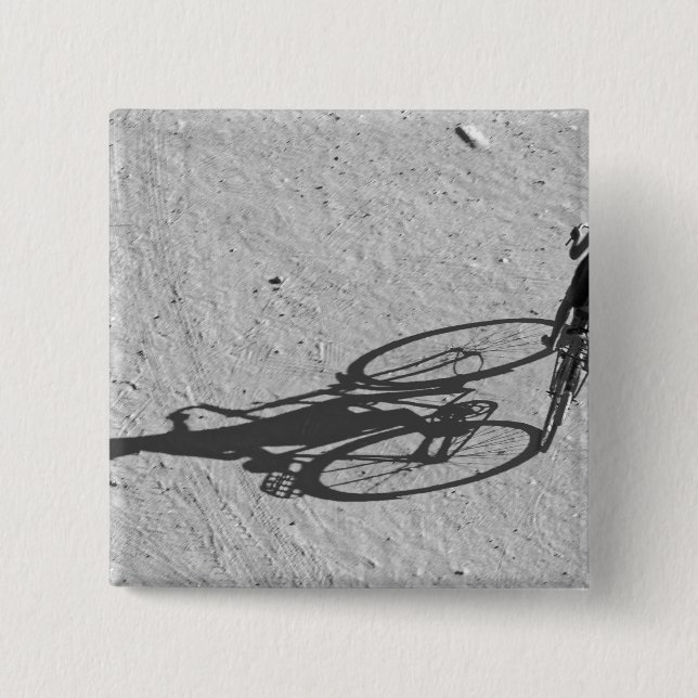 Badge Carré 5 Cm Myamar, Bagan, Jeune garçon faisant du vélo énorme (Devant)