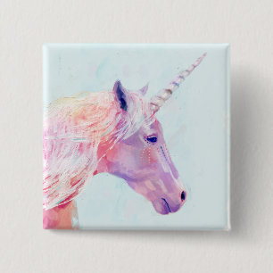 Badge Carré 5 Cm Mystic Unicorn