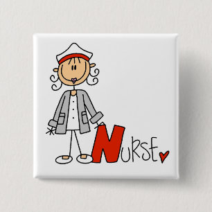 Badge Carré 5 Cm N est pour infirmière