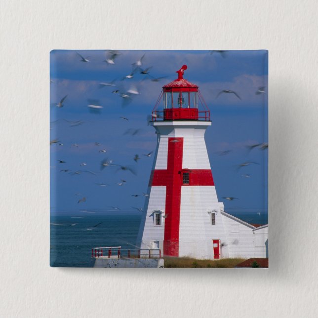 Badge Carré 5 Cm NA, Canada, Nouveau-Brunswick, île Campobello.8 (Devant)