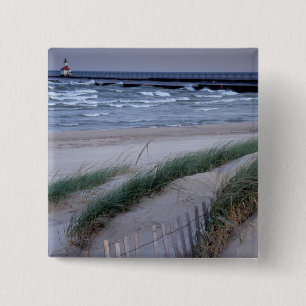 Badge Carré 5 Cm NA, États-Unis, Michigan, comté de Berrien, St. 