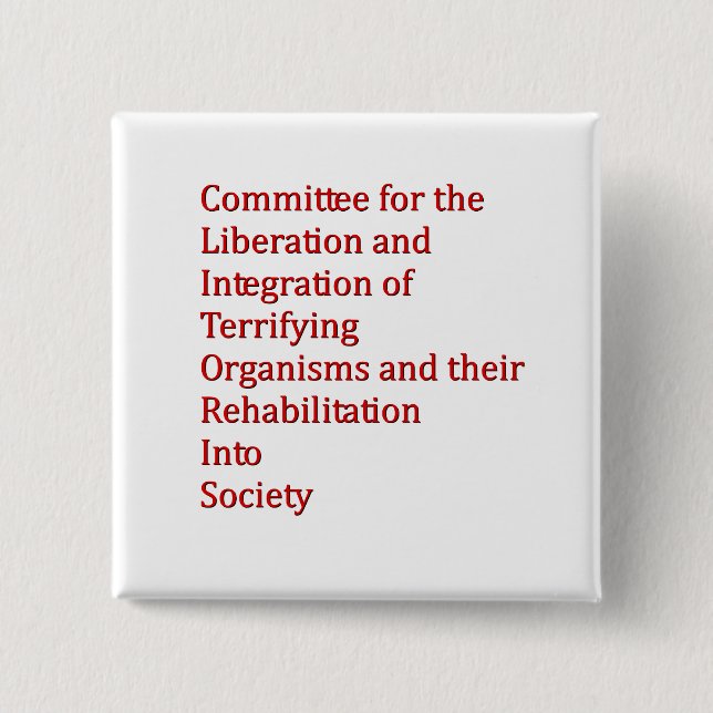 Badge Carré 5 Cm Nain rouge (Devant)