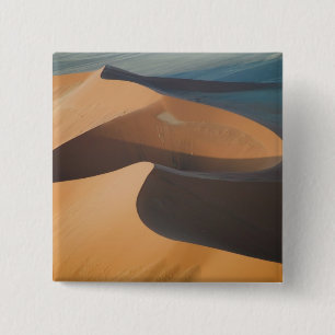 Badge Carré 5 Cm Namibie, Soussevlei, Grandes dunes de sable rouges