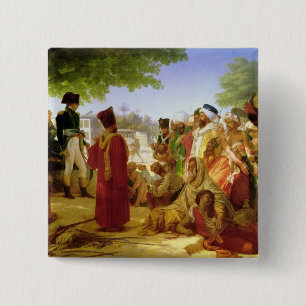 Badge Carré 5 Cm Napoleon Bonaparte pardonnant les rebelles