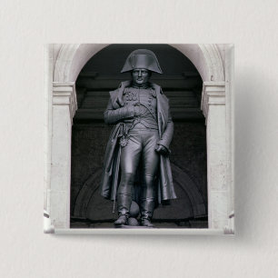 Badge Carré 5 Cm Napoléon I (1769-1821) dans un manteau d'hiver,