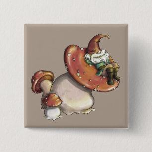 Badge Carré 5 Cm Napping Gnome