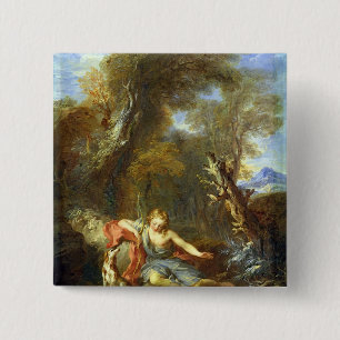 Badge Carré 5 Cm Narcisse, 1728