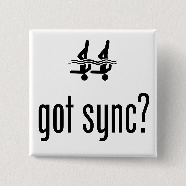 Badge Carré 5 Cm Natation synchronisée (Devant)