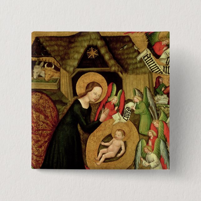 Badge Carré 5 Cm Nativité, c.1425 (Devant)