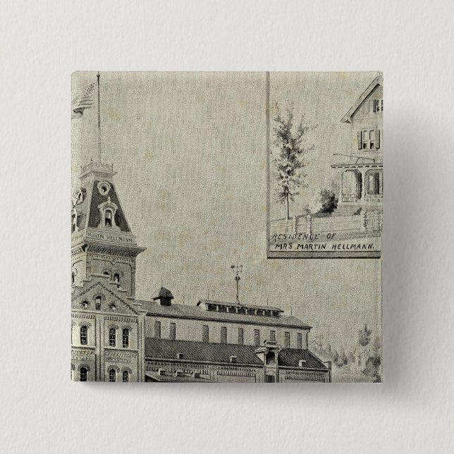 Badge Carré 5 Cm Naugatuck Val (Devant)