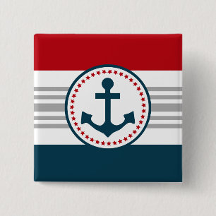 Badge Carré 5 Cm Nautical design
