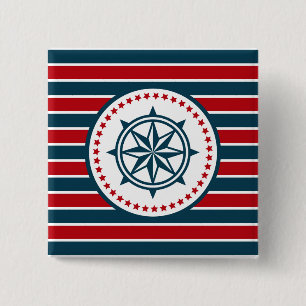 Badge Carré 5 Cm Nautical design