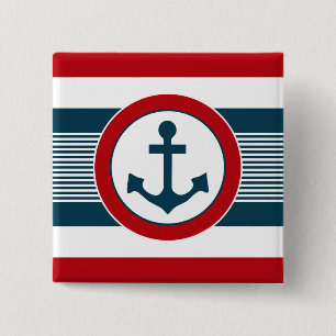 Badge Carré 5 Cm Nautical design