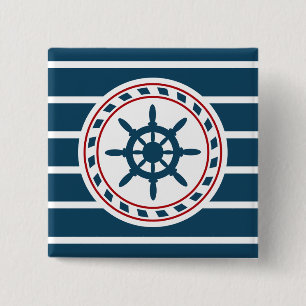 Badge Carré 5 Cm Nautical design
