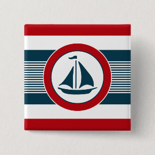 Badge Carré 5 Cm Nautical design