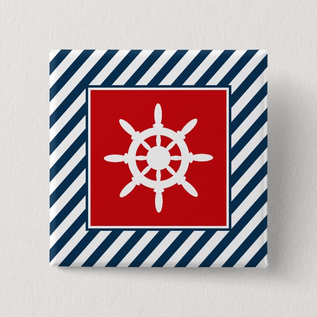 Badge Carré 5 Cm Nautical themed design (Devant)