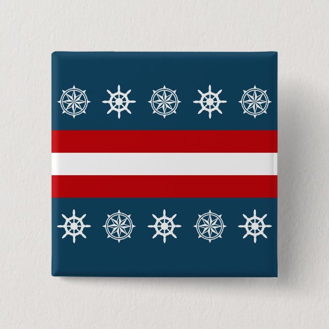Badge Carré 5 Cm Nautical themed design (Devant)