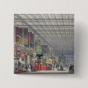 Badge Carré 5 Cm Nave britannique de la grande exposition, 1851 (Co