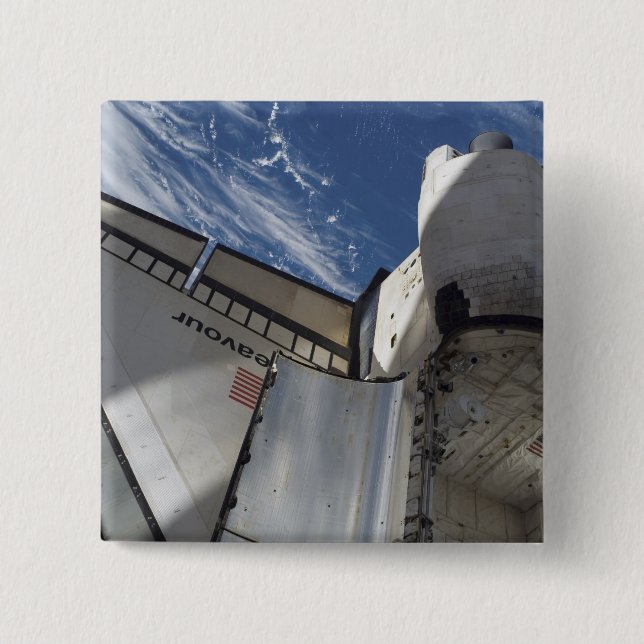 Badge Carré 5 Cm Navette spatiale Endeavor 25 (Devant)