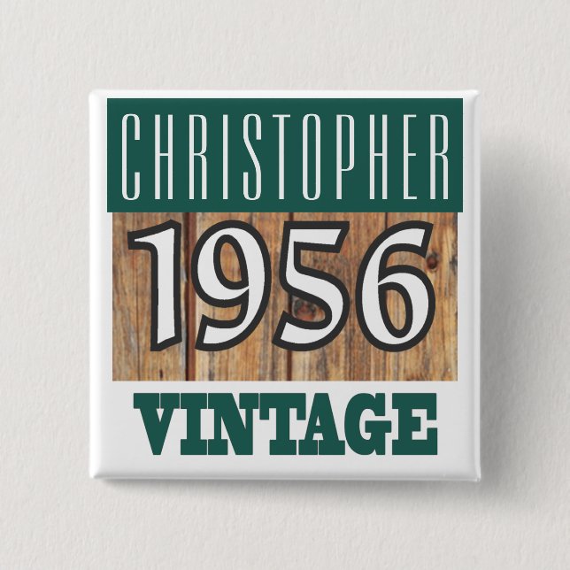 Badge Carré 5 Cm Né en 1956 (Devant)