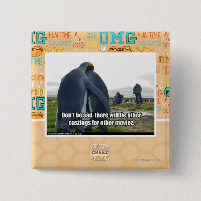 Badge Carré 5 Cm Ne sois pas triste (Devant)