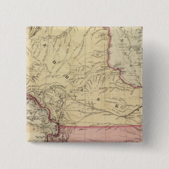 Badge Carré 5 Cm Nebraska et Kansas 3 (Devant)