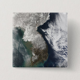 Badge Carré 5 Cm Neige en Corée