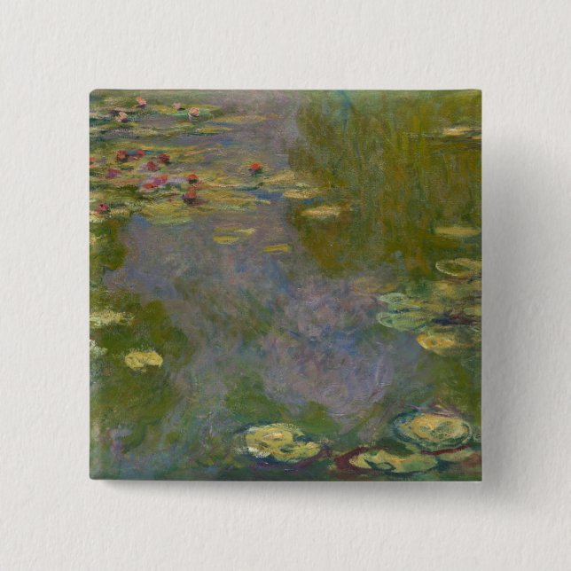 Badge Carré 5 Cm Nénuphars de Claude Monet |, 1919 (Devant)
