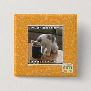 Badge Carré 5 Cm N'est pas dépendant à la caféine