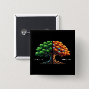 Badge Carré 5 Cm Neurotypique vs Neurodiverse