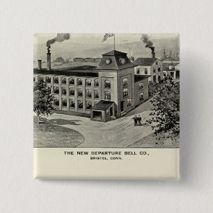 Badge Carré 5 Cm New Deparade Bell Co., Miller Bros Cutlery Co.