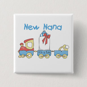 Badge Carré 5 Cm New Nana - Train Tshirts et cadeaux