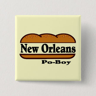 Badge Carré 5 Cm New Orleans Po Boy