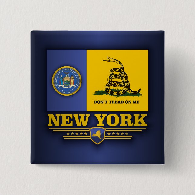 Badge Carré 5 Cm New York (DTOM) (Devant)