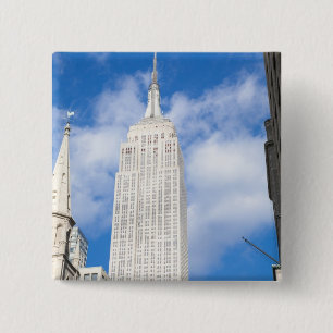 Badge Carré 5 Cm New York, New York, États-Unis - Une vue sur le c