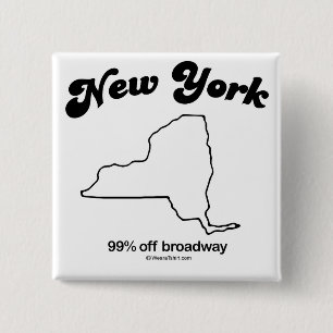 Badge Carré 5 Cm NEW YORK - T-shirts et Gea "de DEVISE de l'ÉTAT d