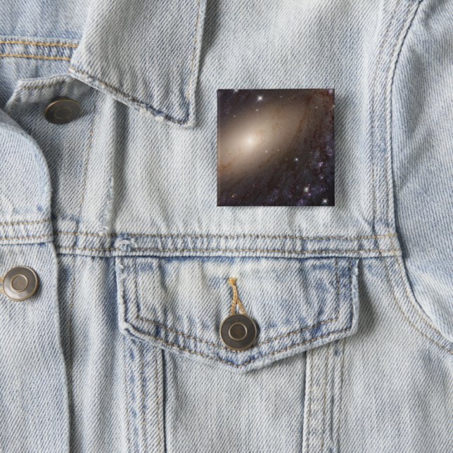 Badge Carré 5 Cm Ngc 6744, 30 Millions D'Années-Lumières. (En situation)