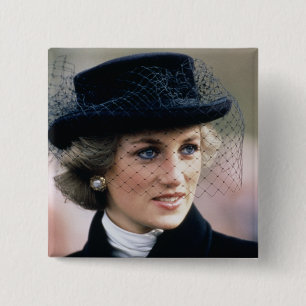 Badge Carré 5 Cm No.44 princesse Diana France 1988