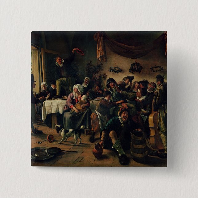 Badge Carré 5 Cm Noce (Devant)