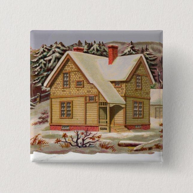 Badge Carré 5 Cm Noël (Devant)