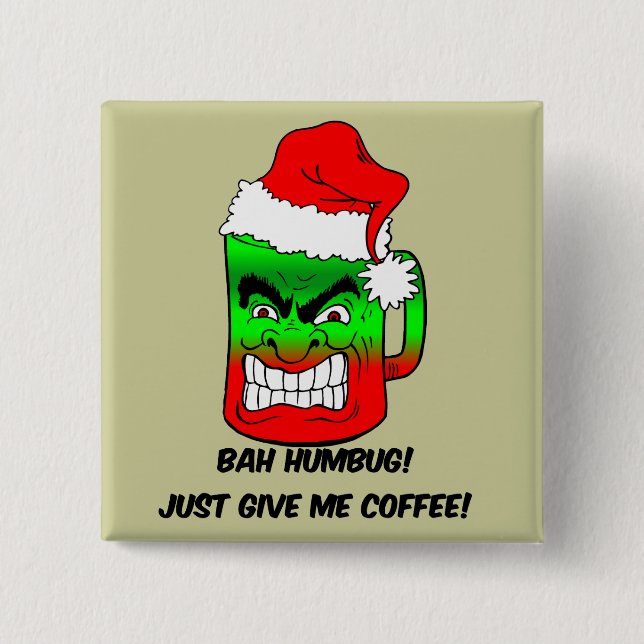 Badge Carré 5 Cm Noël de charlatan de bah (Devant)