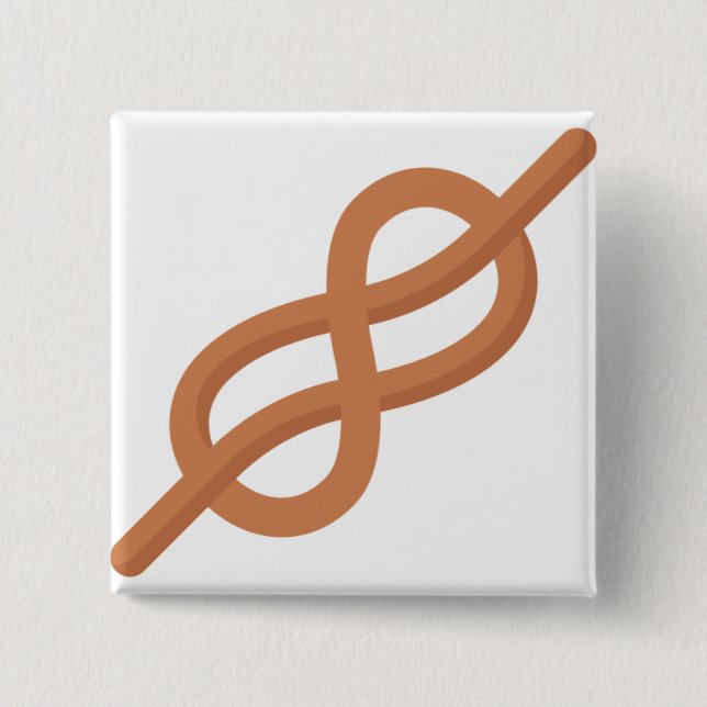 Badge Carré 5 Cm Noeud marin (Devant)